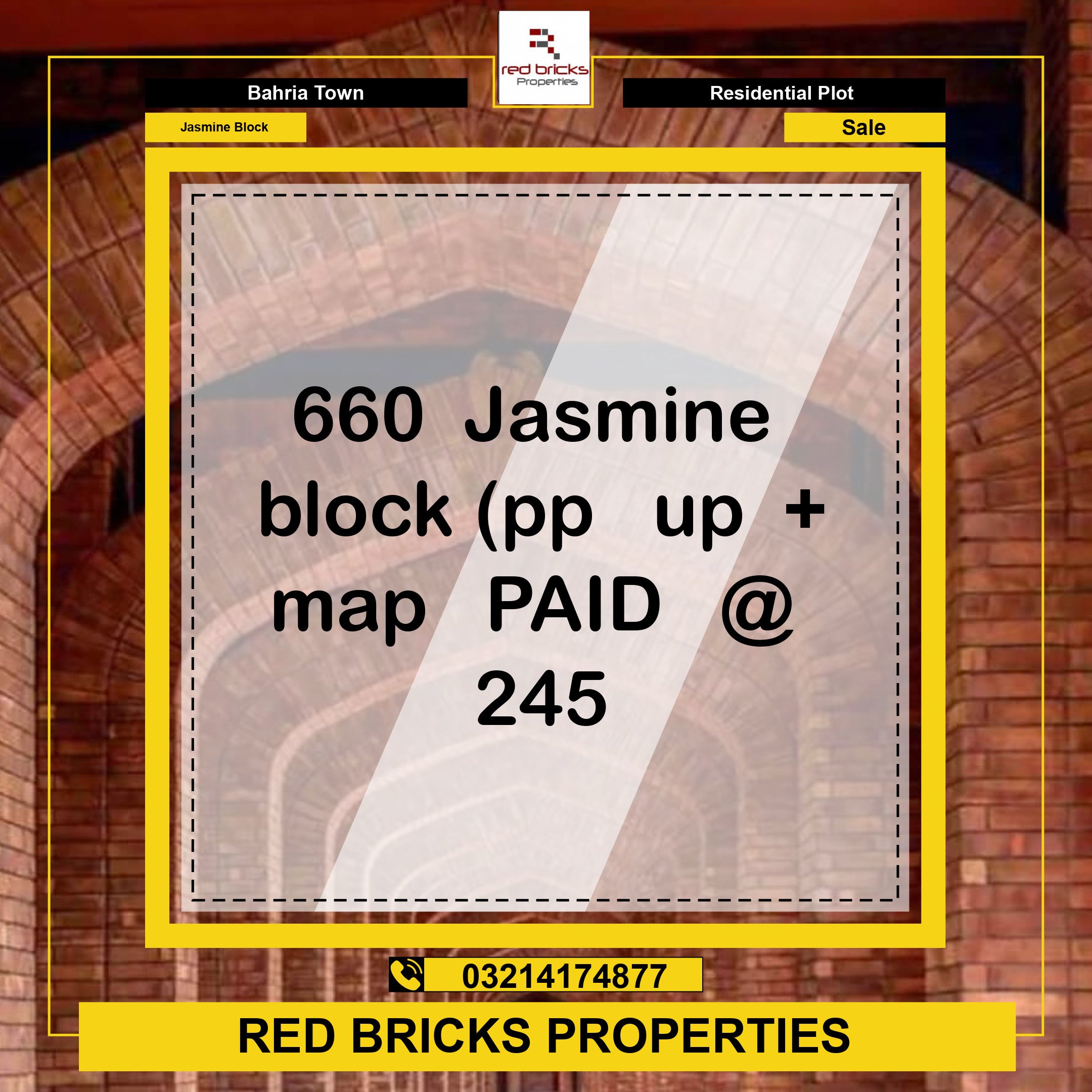 Residential Plot for Sale in Sector C - Jasmine Block -  Bahria Town, Lahore - (BP-370692)