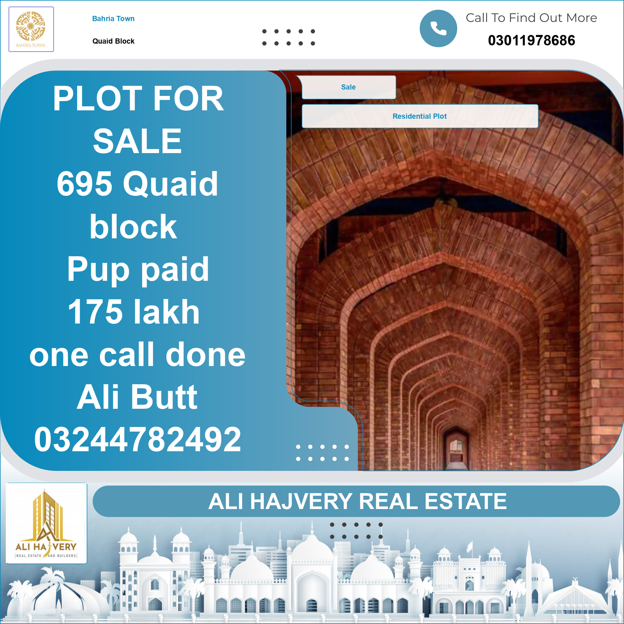 Residential Plot for Sale in Sector E - Quaid Block -  Bahria Town, Lahore - (BP-370755)