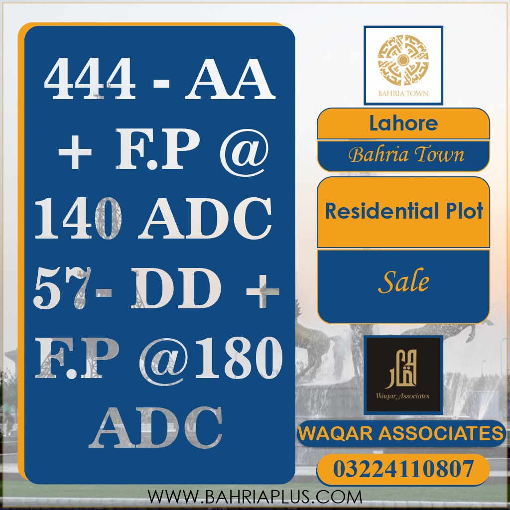 Residential Plot for Sale in Bahria Town, Lahore - (BP-370764)