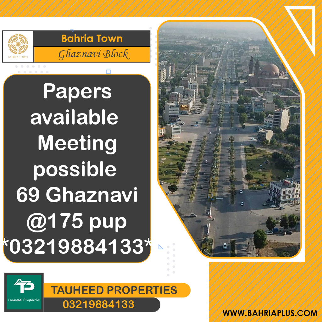 10 Marla Residential Plot for Sale in Sector F - Ghaznavi Block -  Bahria Town, Lahore - (BP-370914)