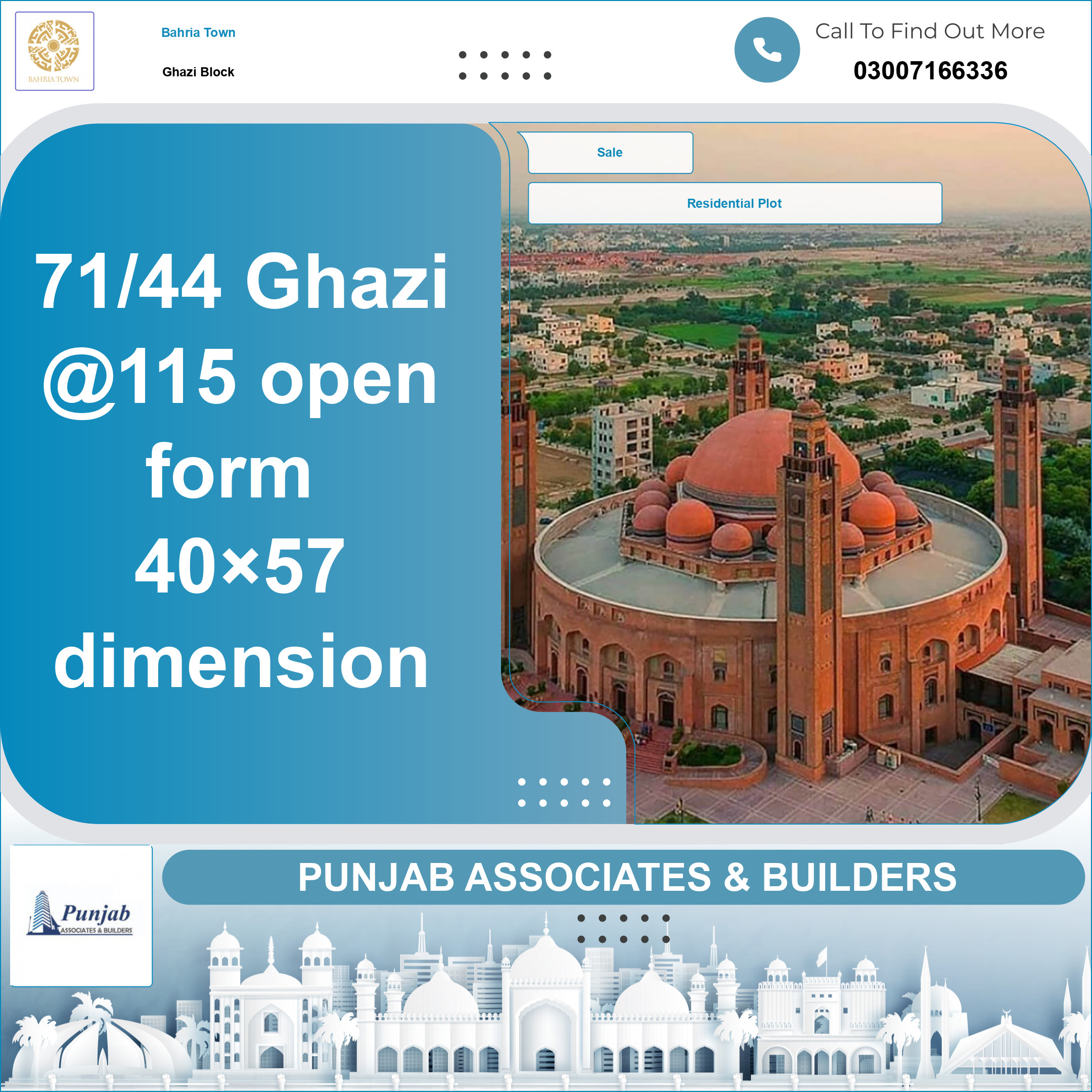 Residential Plot for Sale in Sector F - Ghazi Block -  Bahria Town, Lahore - (BP-371293)