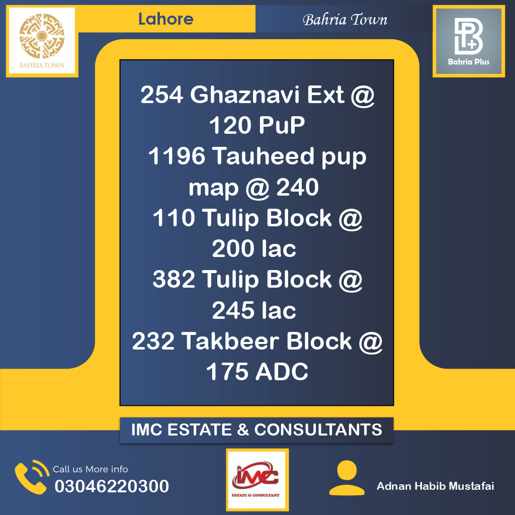 Residential Plot for Sale in Bahria Town, Lahore - (BP-371416)
