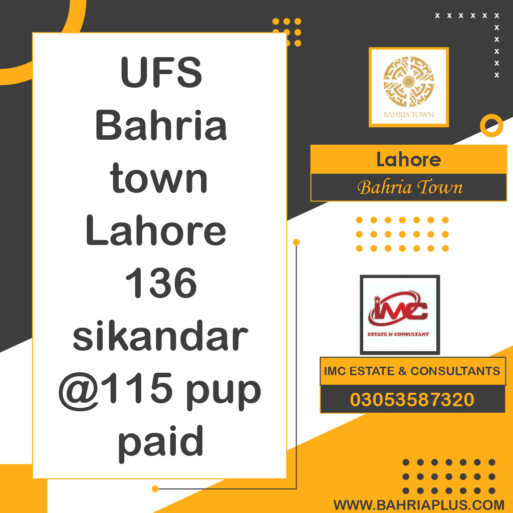 Residential Plot for Sale in Bahria Town, Lahore - (BP-371501)