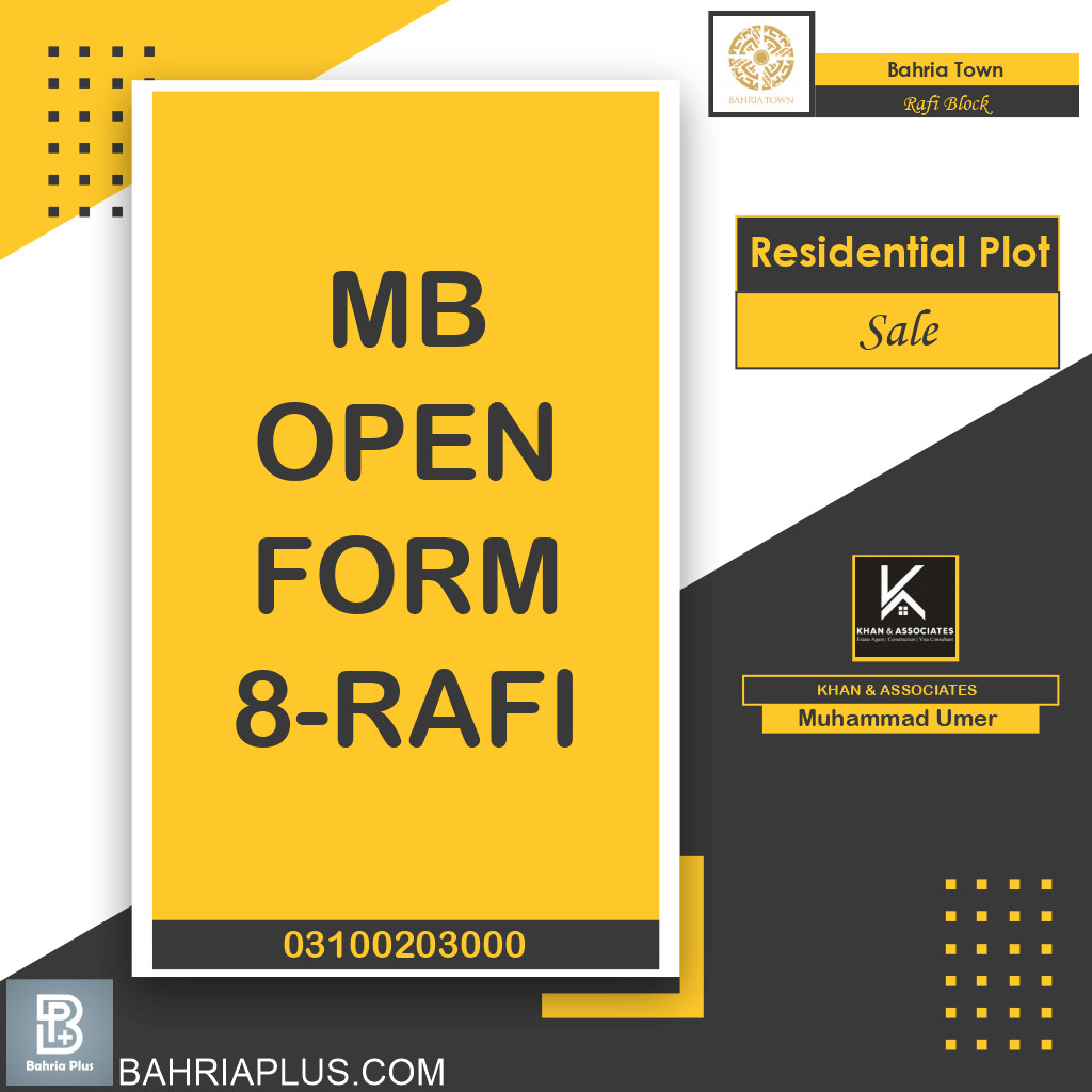 10 Marla Residential Plot for Sale in Sector E - Rafi Block -  Bahria Town, Lahore - (BP-371515)