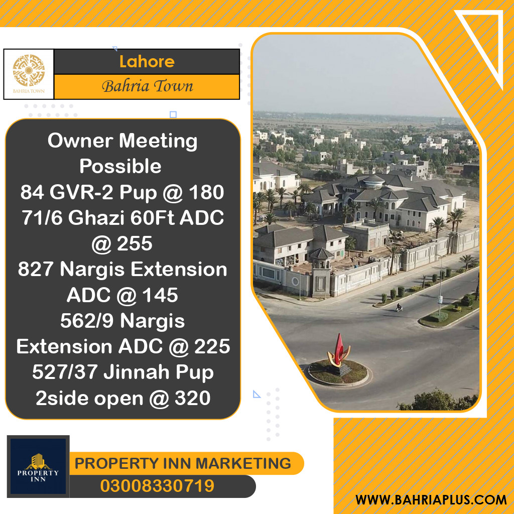1 Kanal Residential Plot for Sale in Bahria Town, Lahore - (BP-371700)