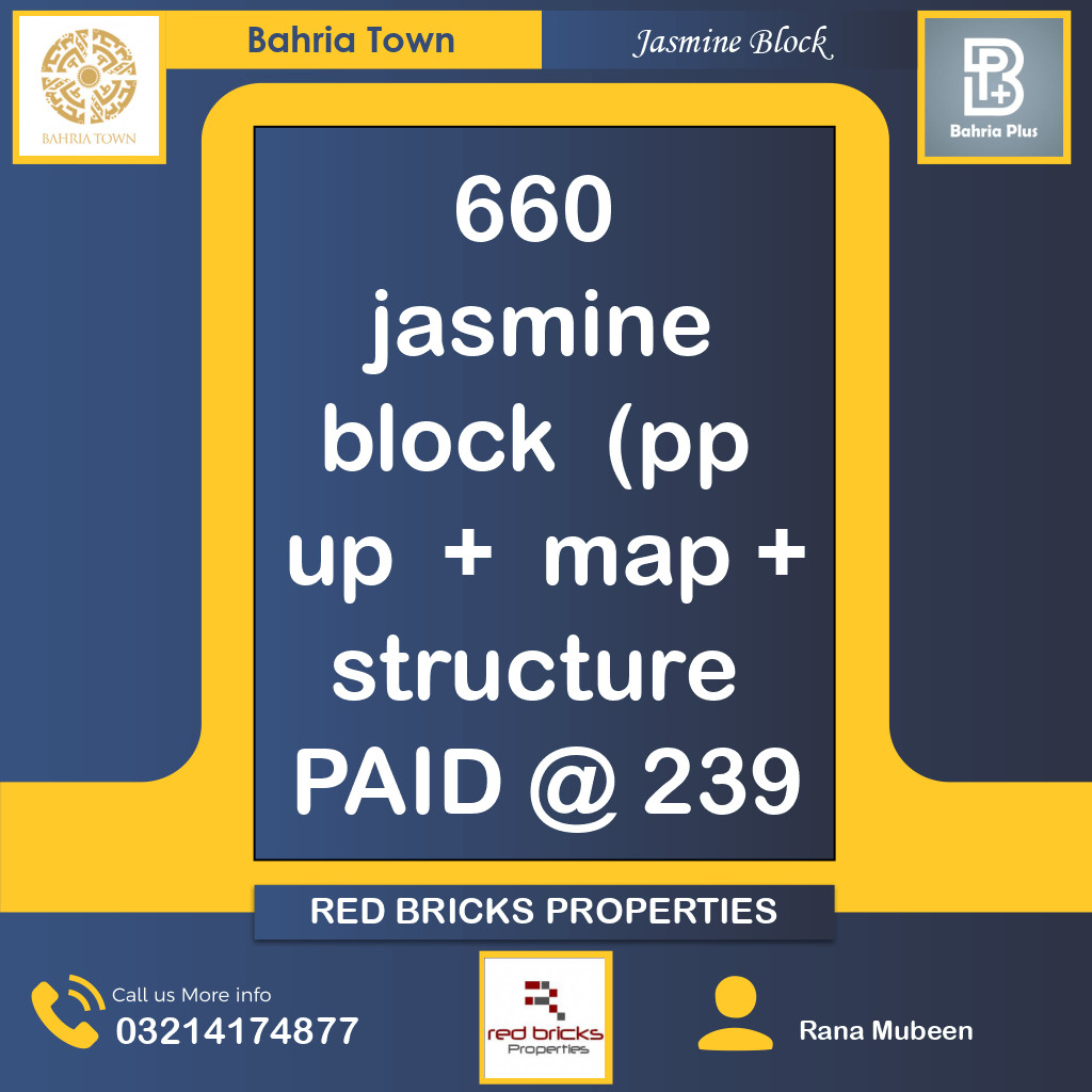 Residential Plot for Sale in Sector C - Jasmine Block -  Bahria Town, Lahore - (BP-371822)