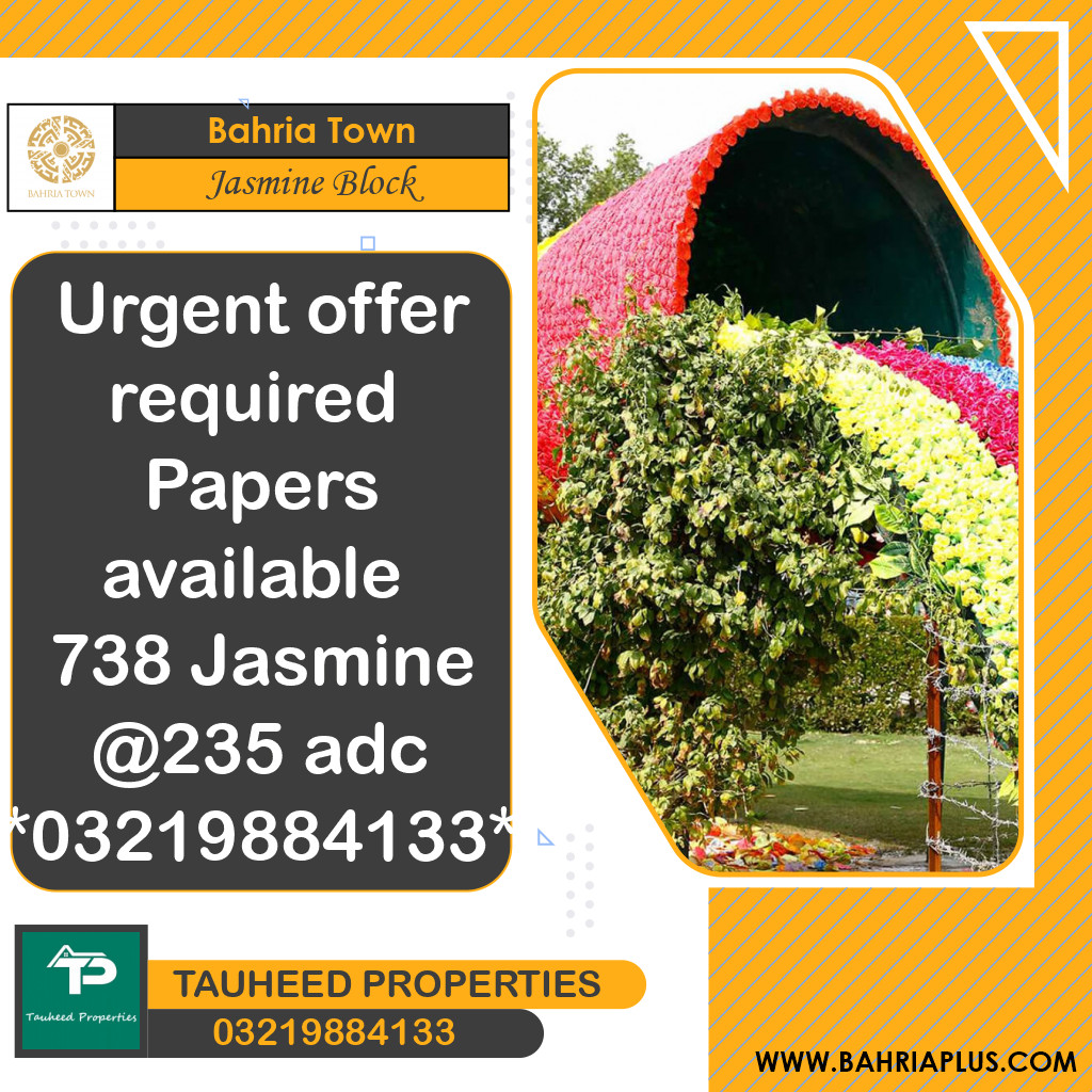 10 Marla Residential Plot for Sale in Sector C - Jasmine Block -  Bahria Town, Lahore - (BP-371882)