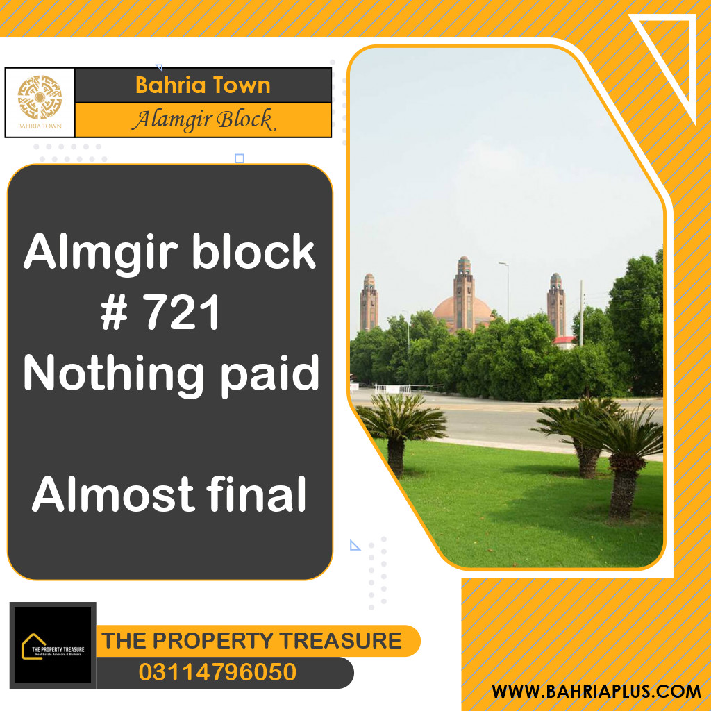 5 Marla Residential Plot for Sale in Sector F - Alamgir Block -  Bahria Town, Lahore - (BP-371941)