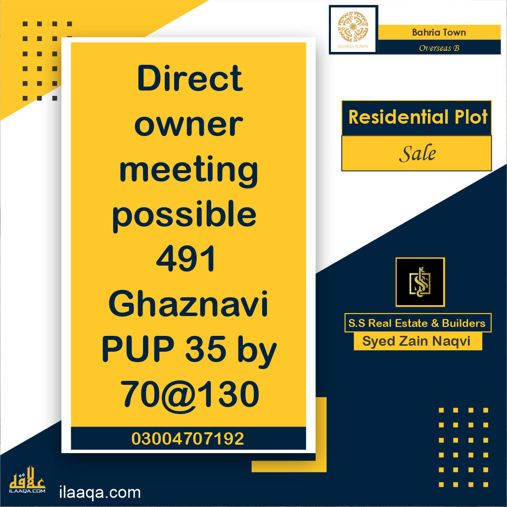 10 Marla Residential Plot for Sale in Overseas B -  Bahria Town, Lahore - (BP-371942)
