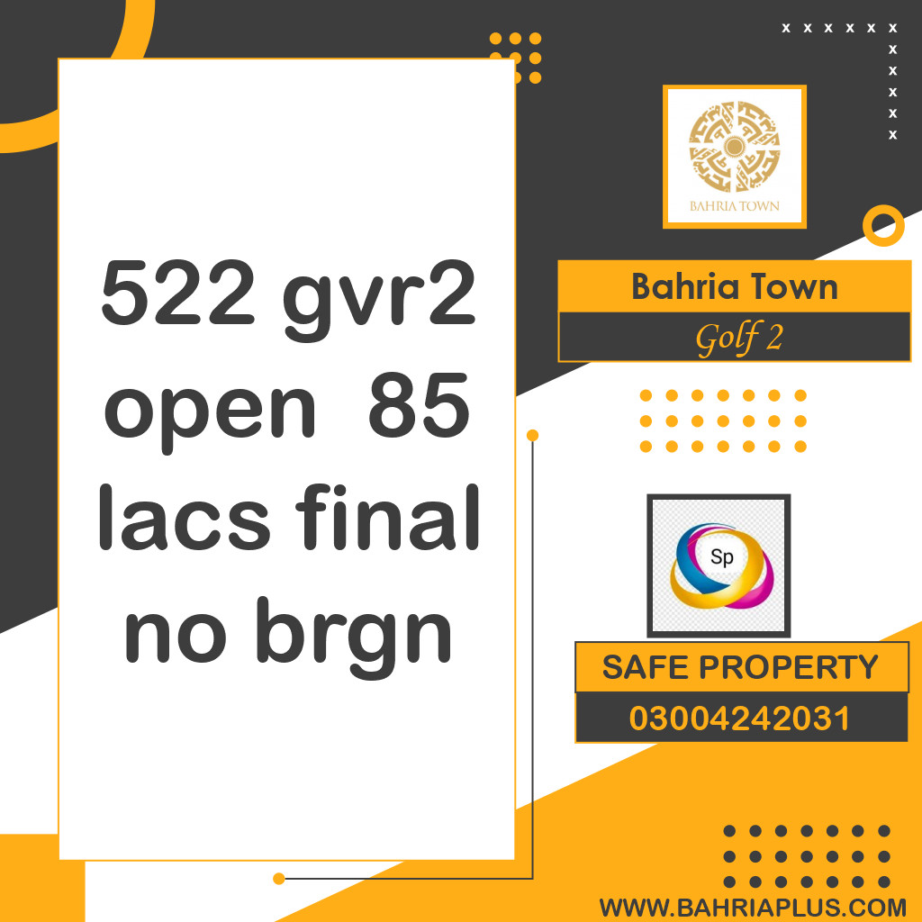 10 Marla Residential Plot for Sale in Golf Phase 2 -  Bahria Town, Lahore - (BP-371992)