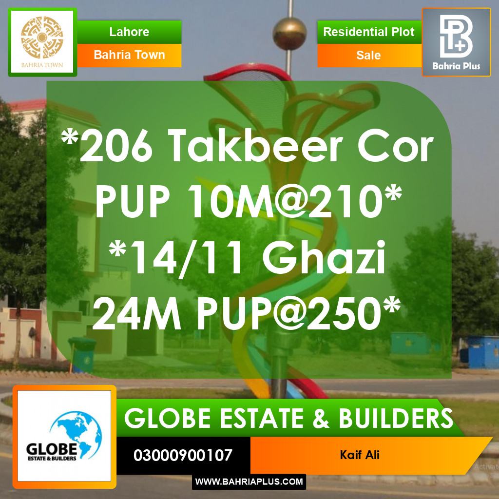 Residential Plot for Sale in Bahria Town, Lahore - (BP-372152)