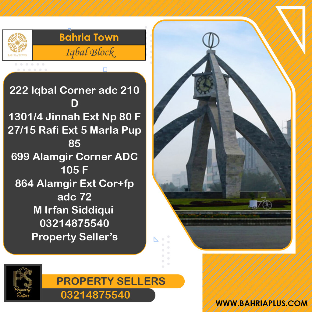 10 Marla Residential Plot for Sale in Sector E - Iqbal Block -  Bahria Town, Lahore - (BP-372197)
