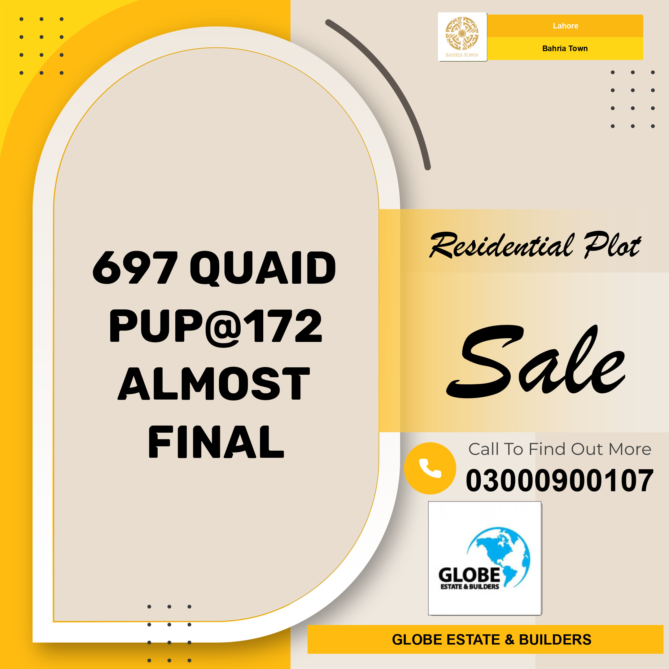 Residential Plot for Sale in Bahria Town, Lahore - (BP-372299)