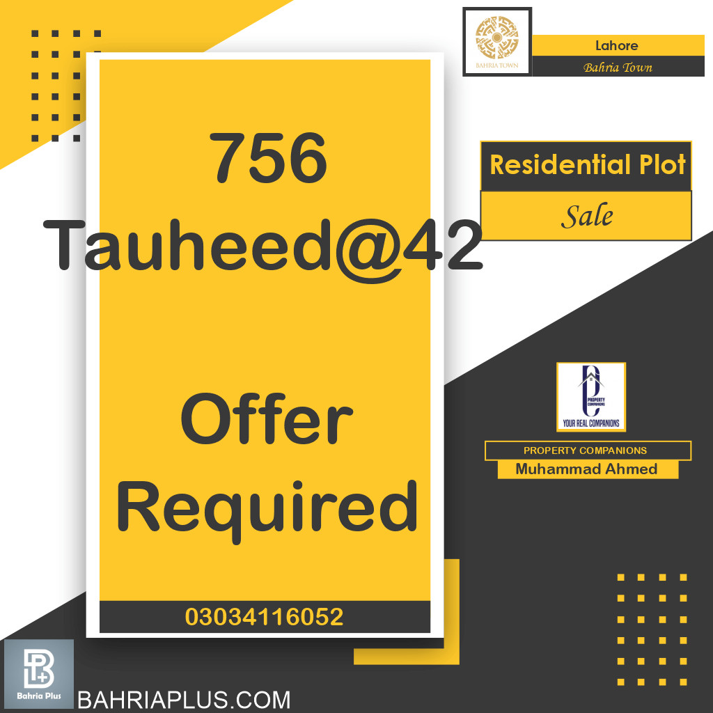 Residential Plot for Sale in Bahria Town, Lahore - (BP-372377)
