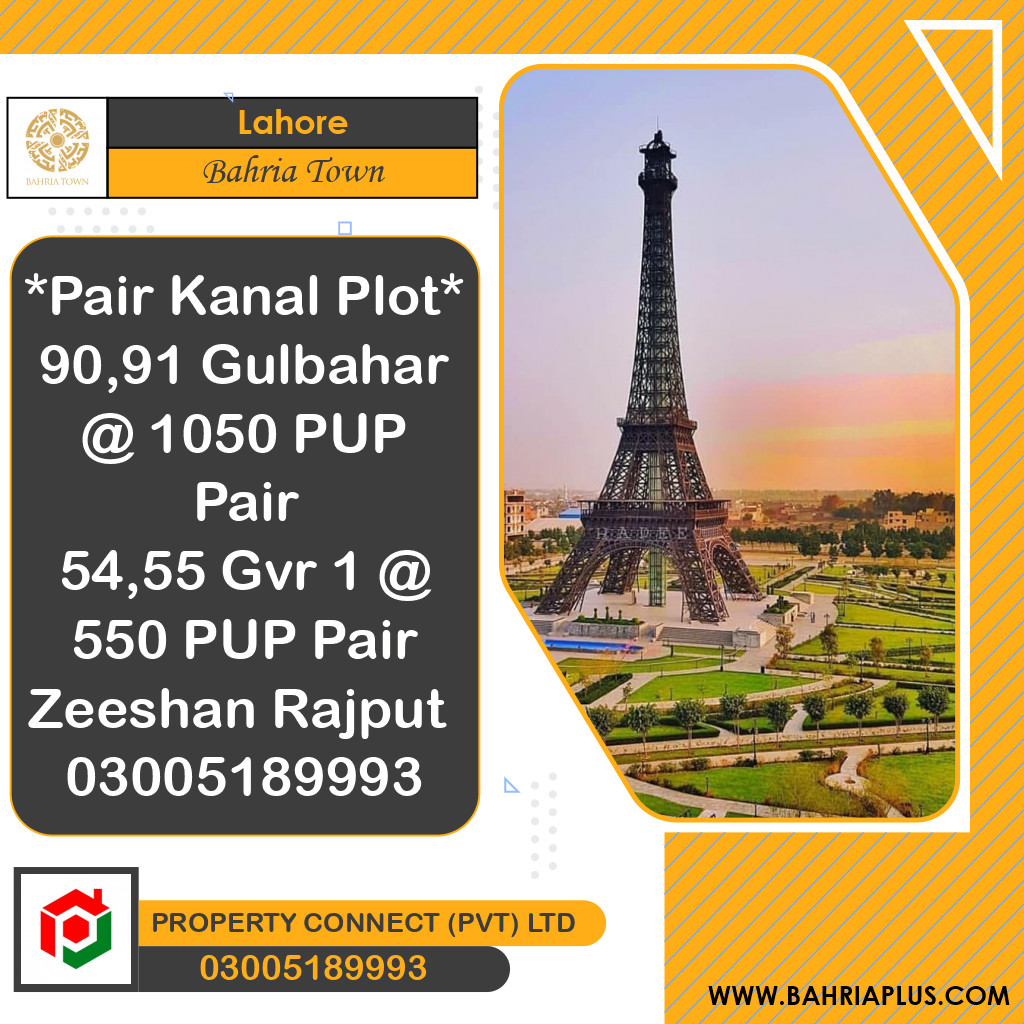 Residential Plot for Sale in Bahria Town, Lahore - (BP-372510)