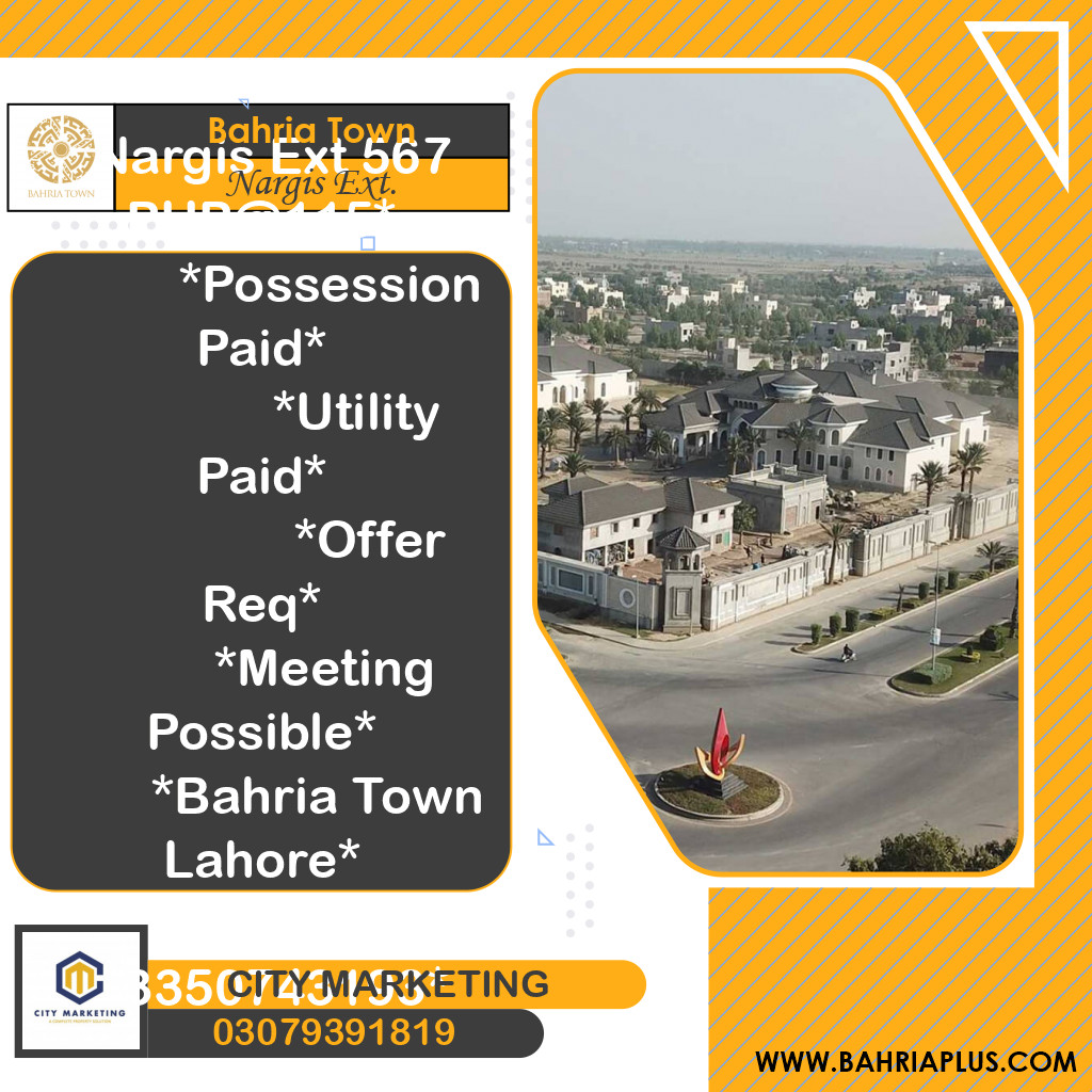 10 Marla Residential Plot for Sale in Sector C - Nargis/Hussain Ext. -  Bahria Town, Lahore - (BP-372781)