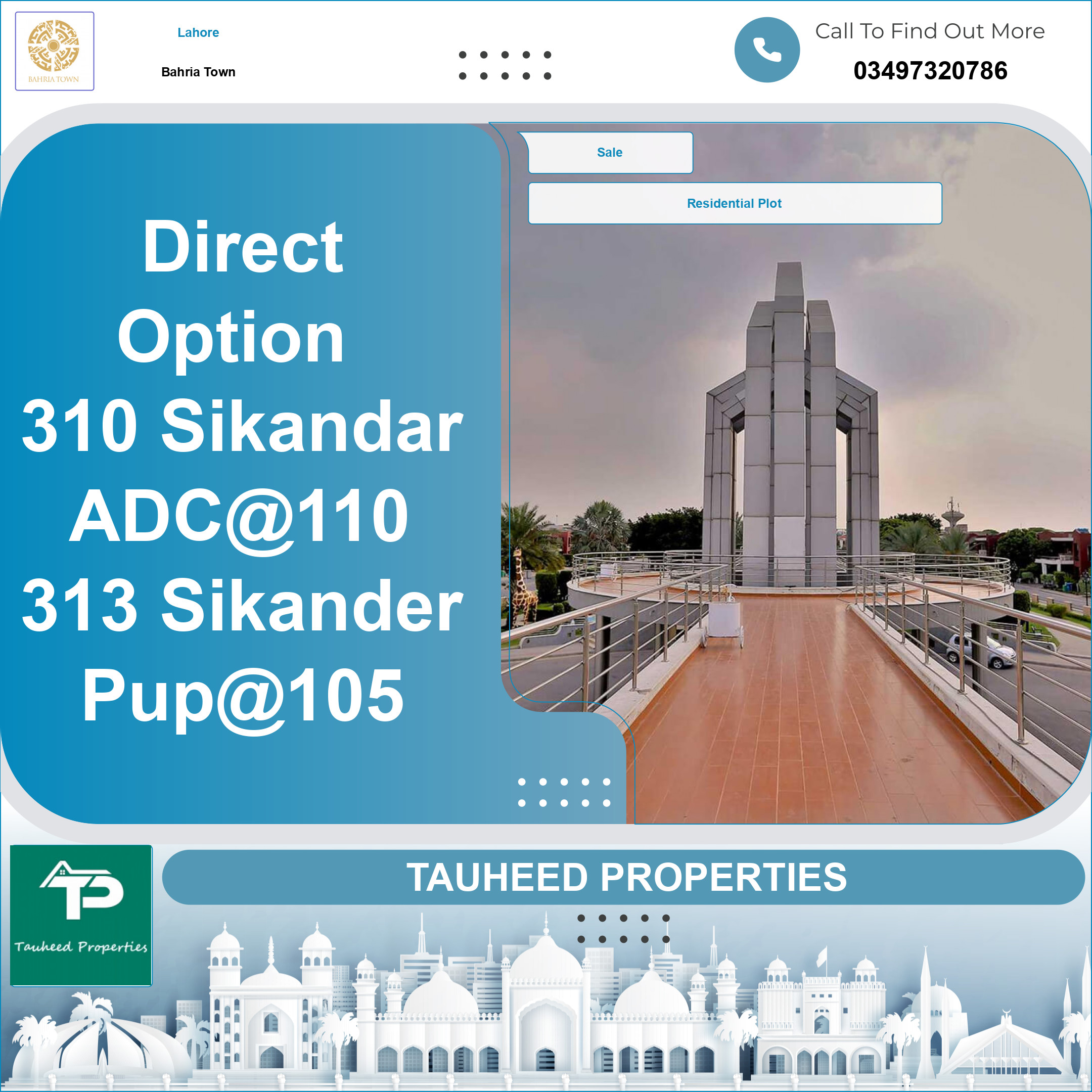 15 Marla Residential Plot for Sale in Bahria Town, Lahore - (BP-372897)