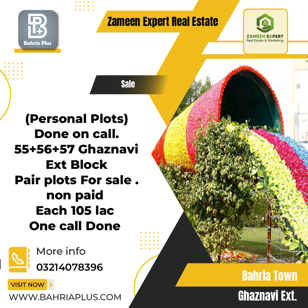 10 Marla Residential Plot for Sale in Sector F - Ghaznavi Ext. Block -  Bahria Town, Lahore - (BP-373020)