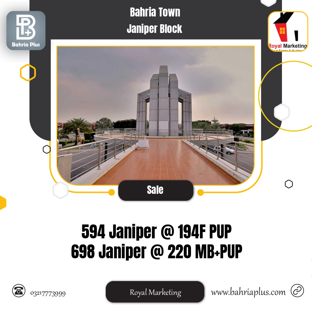 10 Marla Residential Plot for Sale in Sector C - Janiper Block -  Bahria Town, Lahore - (BP-373111)