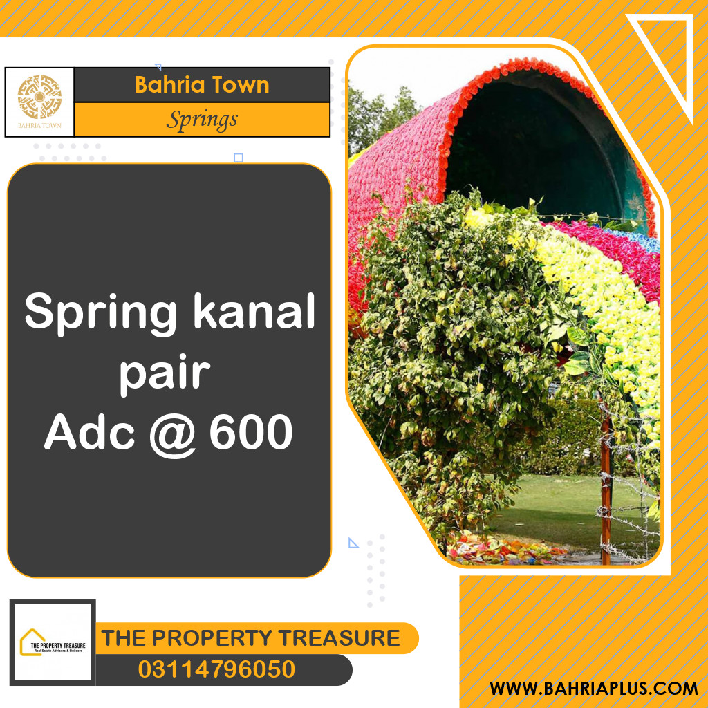 20 Marla Residential Plot for Sale in Sector B - Bahria Springs -  Bahria Town, Lahore - (BP-373200)
