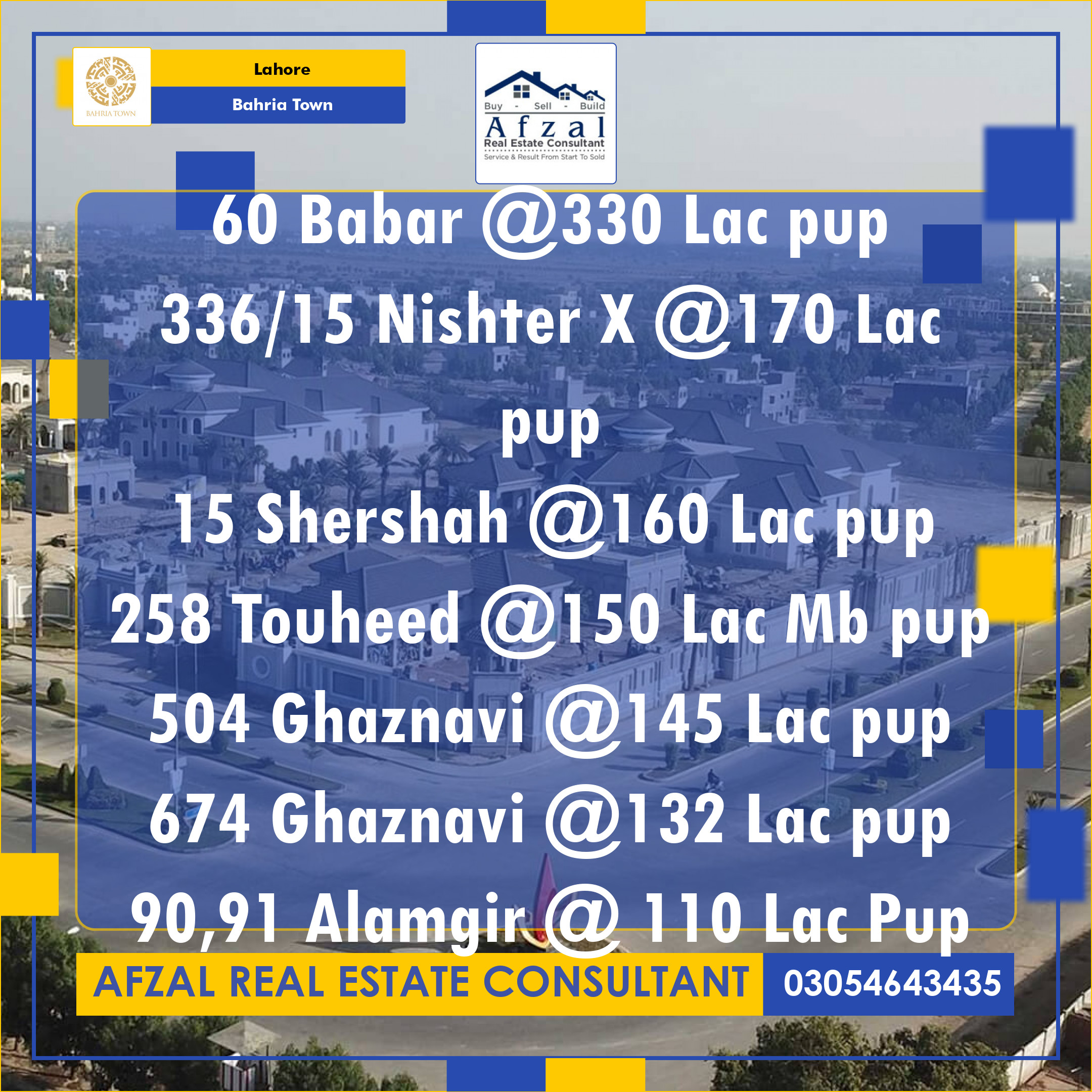 Residential Plot for Sale in Bahria Town, Lahore - (BP-373295)
