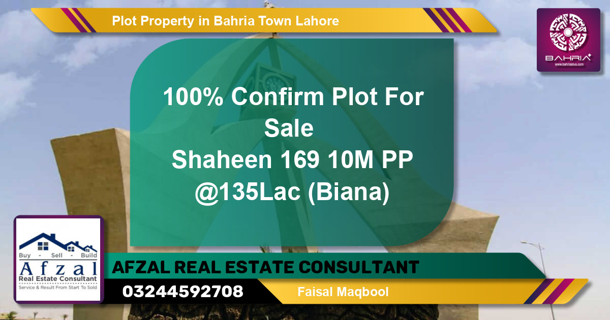 Residential Plot for Sale in Bahria Town, Lahore - (BP-37331)