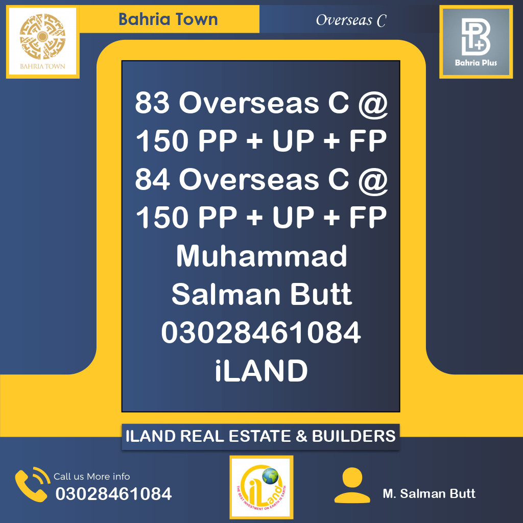 10 Marla Residential Plot for Sale in Overseas C -  Bahria Town, Lahore - (BP-373382)