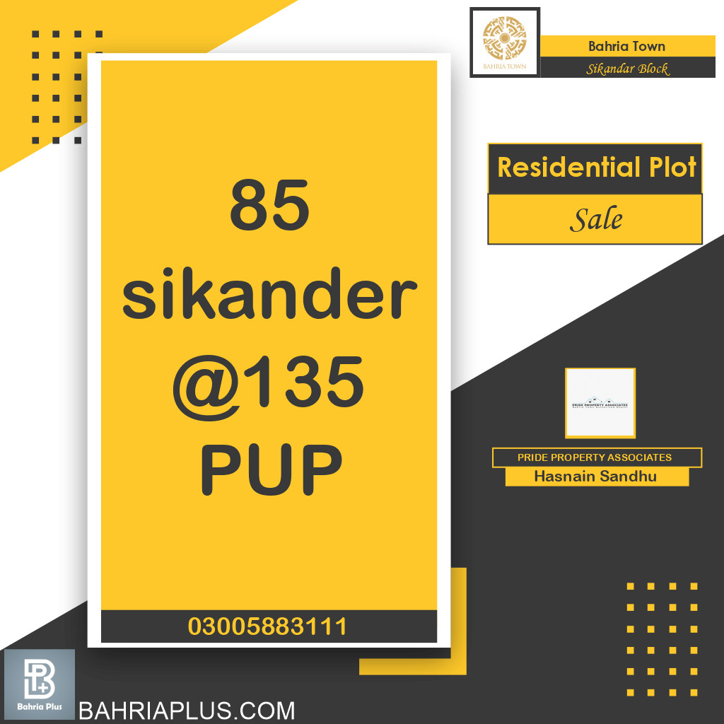 10 Marla Residential Plot for Sale in Sector F - Sikander Block -  Bahria Town, Lahore - (BP-373624)