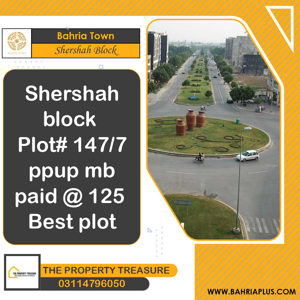 5 Marla Residential Plot for Sale in Sector F - Shershah Block -  Bahria Town, Lahore - (BP-373738)