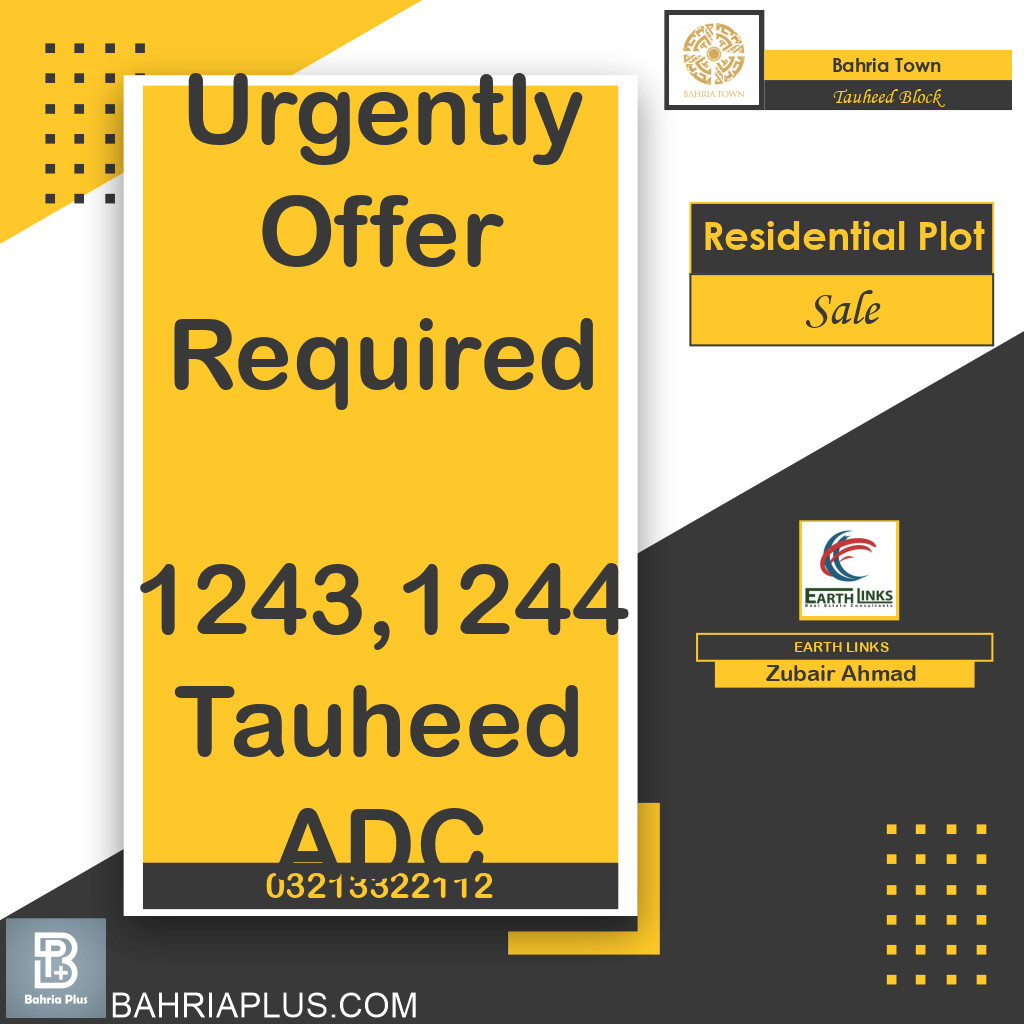 1 Kanal Residential Plot for Sale in Sector F - Tauheed Block -  Bahria Town, Lahore - (BP-373799)