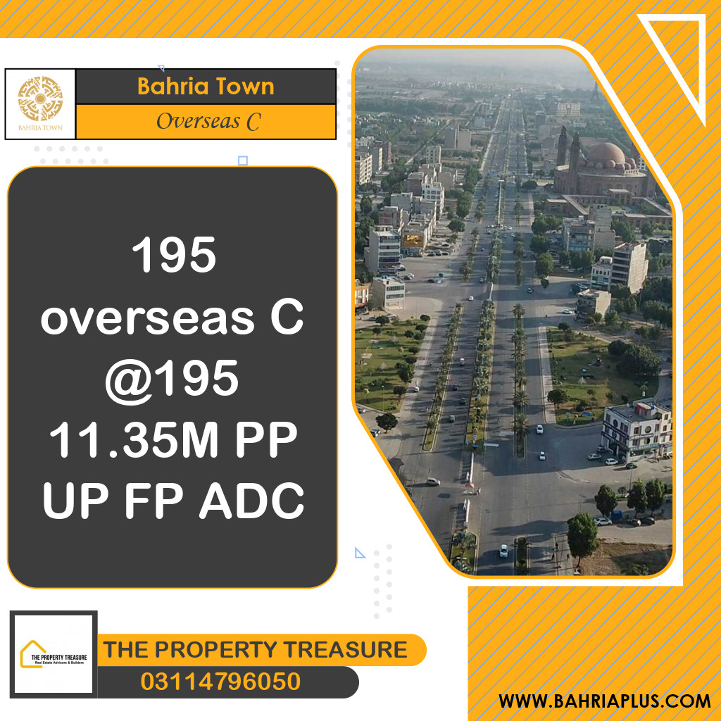 11.25 Marla Residential Plot for Sale in Overseas C -  Bahria Town, Lahore - (BP-373833)