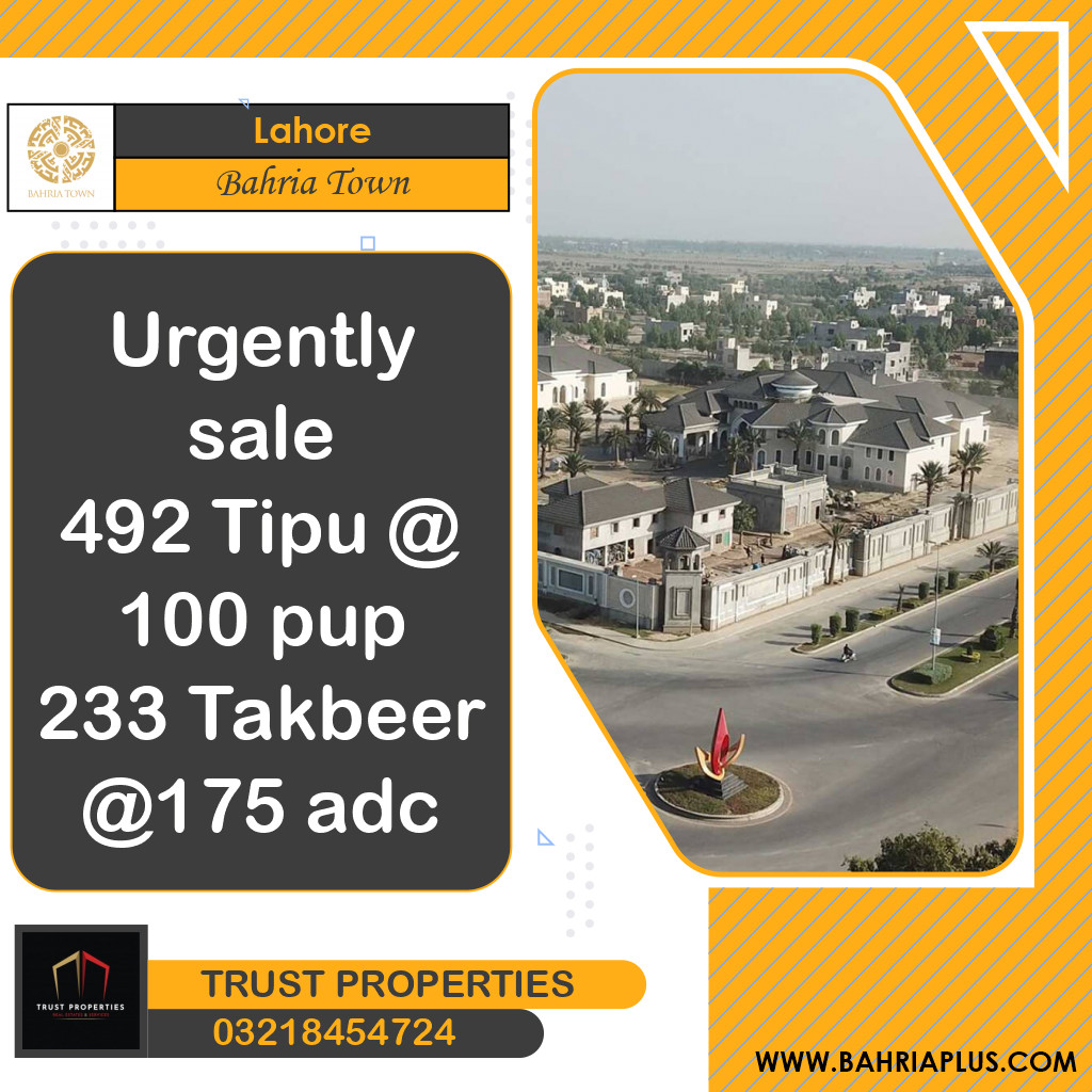 Residential Plot for Sale in Bahria Town, Lahore - (BP-374030)