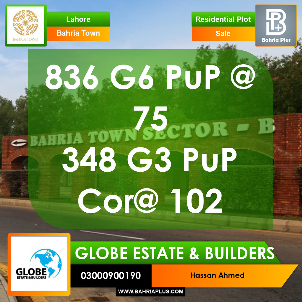 Residential Plot for Sale in Bahria Town, Lahore - (BP-374097)