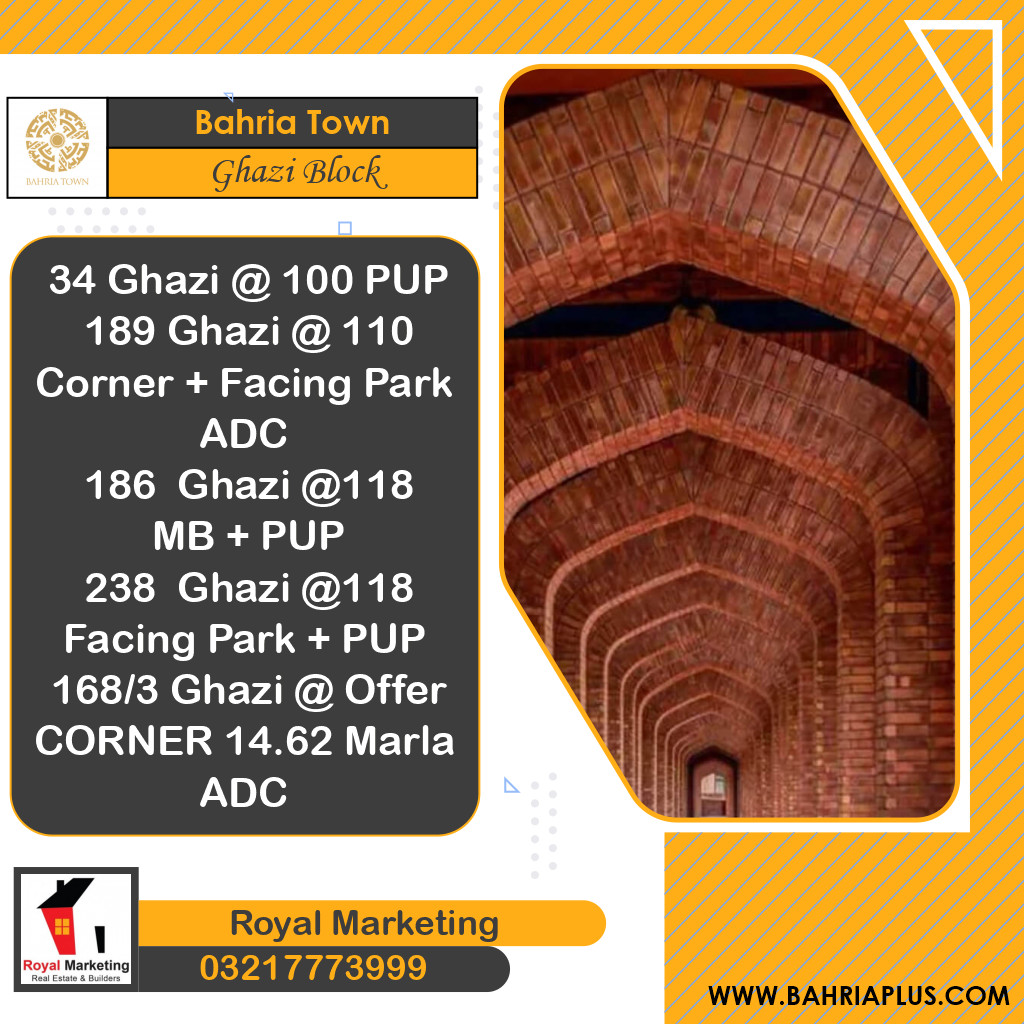 10 Marla Residential Plot for Sale in Sector F - Ghazi Block -  Bahria Town, Lahore - (BP-374549)