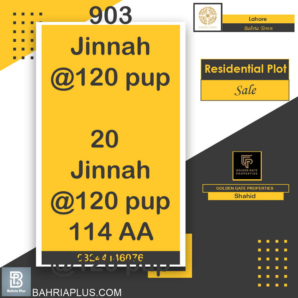Residential Plot for Sale in Bahria Town, Lahore - (BP-374551)