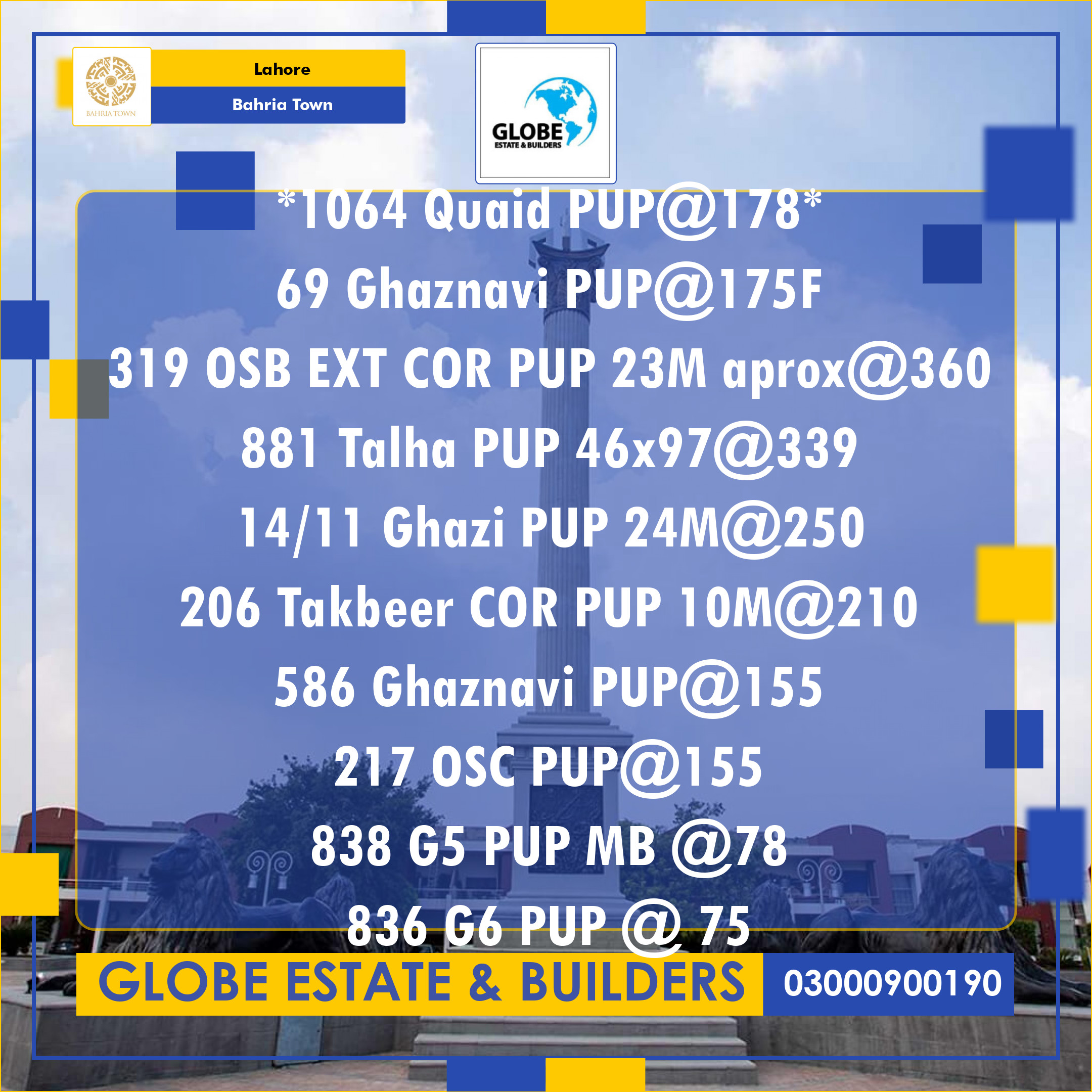 Residential Plot for Sale in Bahria Town, Lahore - (BP-374675)