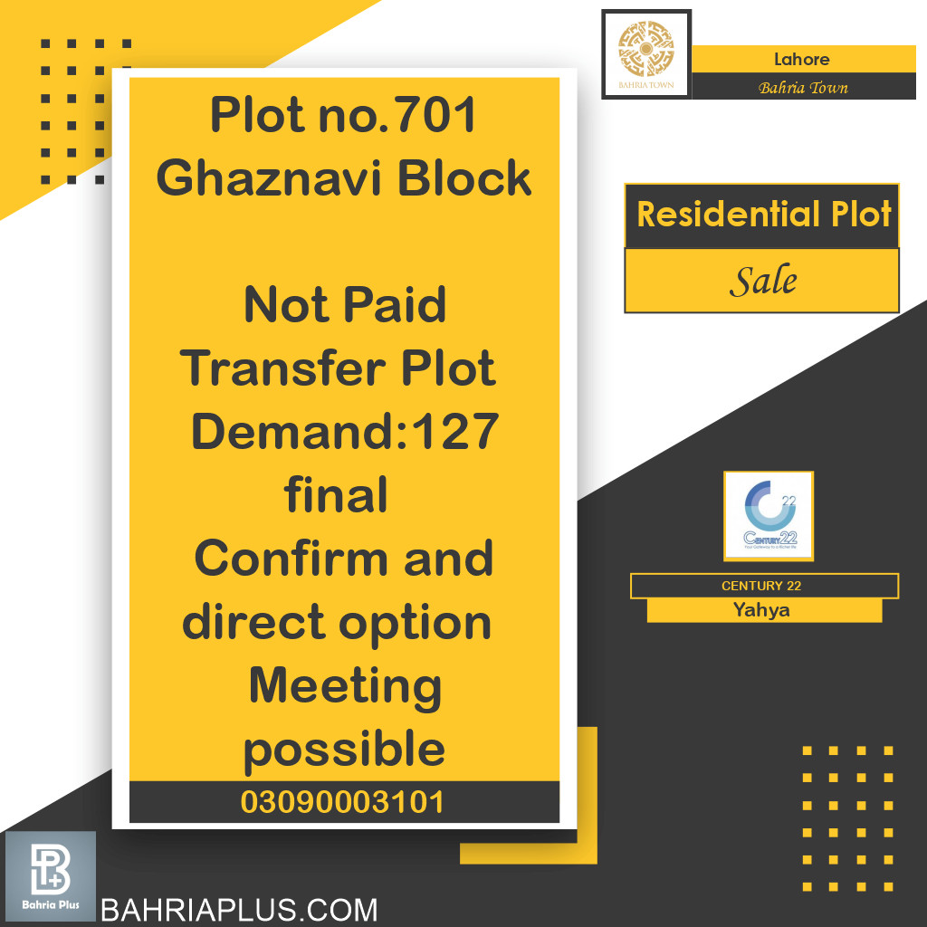 10 Marla Residential Plot for Sale in Bahria Town, Lahore - (BP-374684)