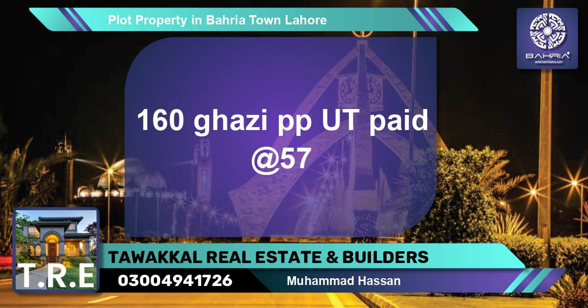 Residential Plot for Sale in Bahria Town, Lahore - (BP-37471)
