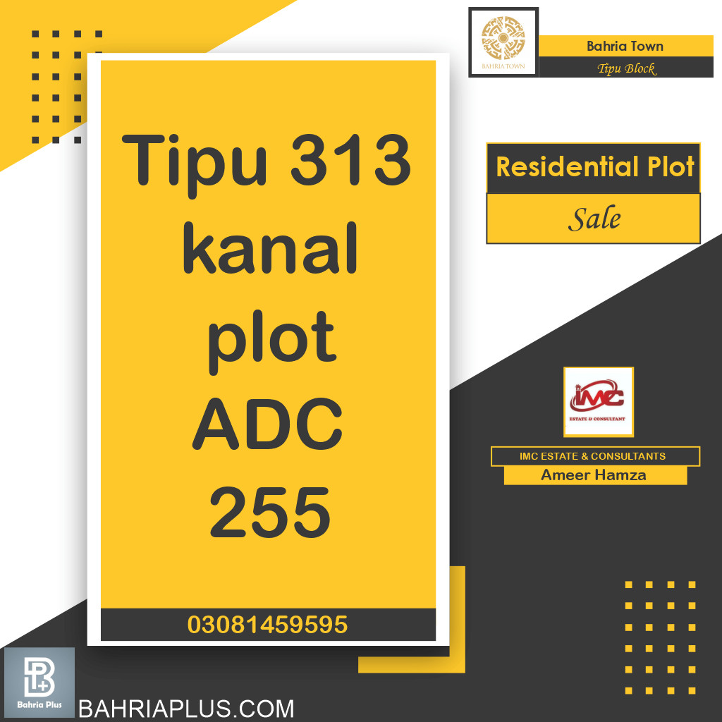 1 Kanal Residential Plot for Sale in Sector F - Tipu Sultan Block -  Bahria Town, Lahore - (BP-374784)