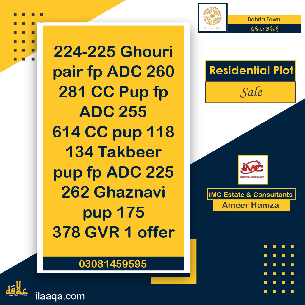 1 Kanal Residential Plot for Sale in Sector F - Ghazi Block -  Bahria Town, Lahore - (BP-374820)