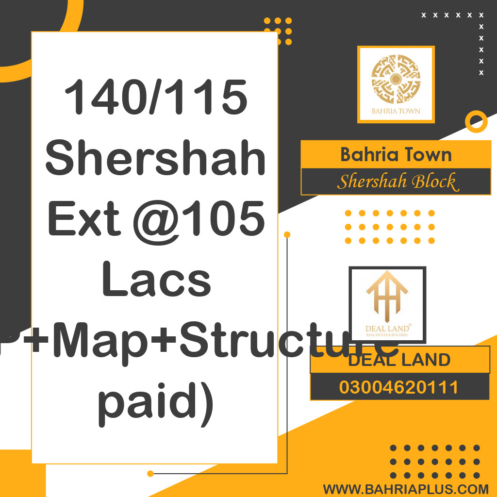 5 Marla Residential Plot for Sale in Sector F - Shershah Block -  Bahria Town, Lahore - (BP-375009)