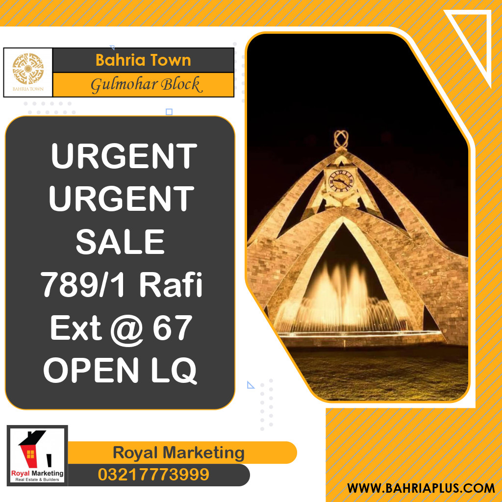 10 Marla Residential Plot for Sale in Sector C - Gulmohar Block -  Bahria Town, Lahore - (BP-375109)