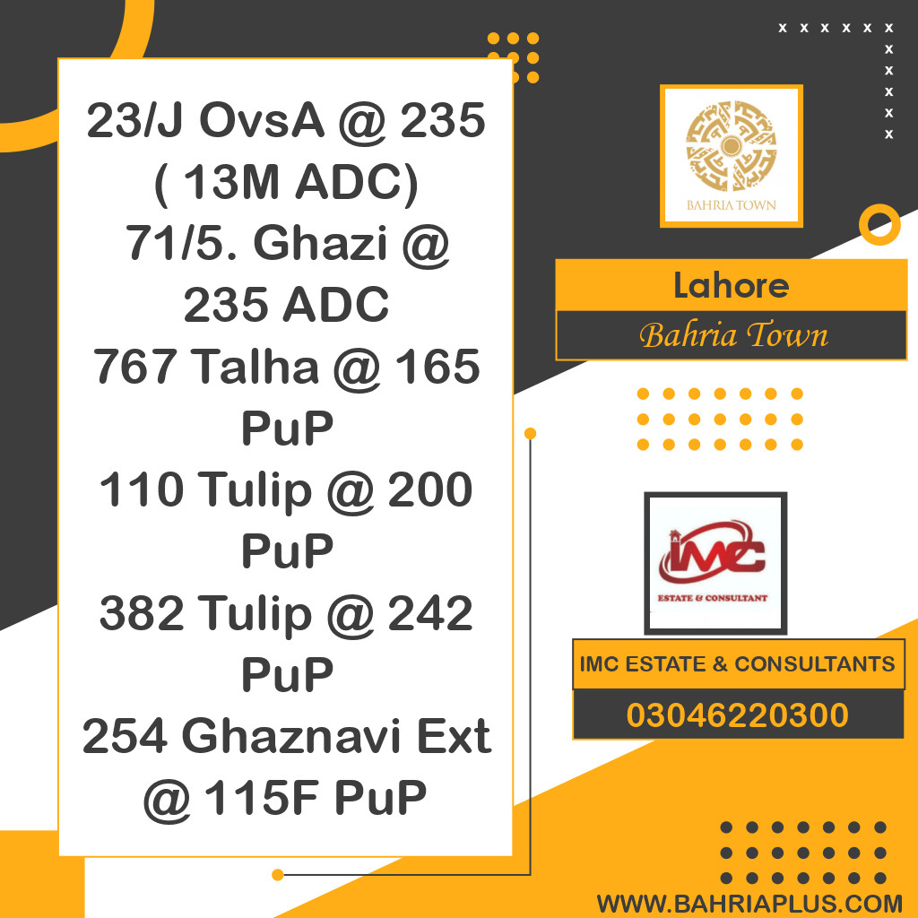 Residential Plot for Sale in Bahria Town, Lahore - (BP-375160)