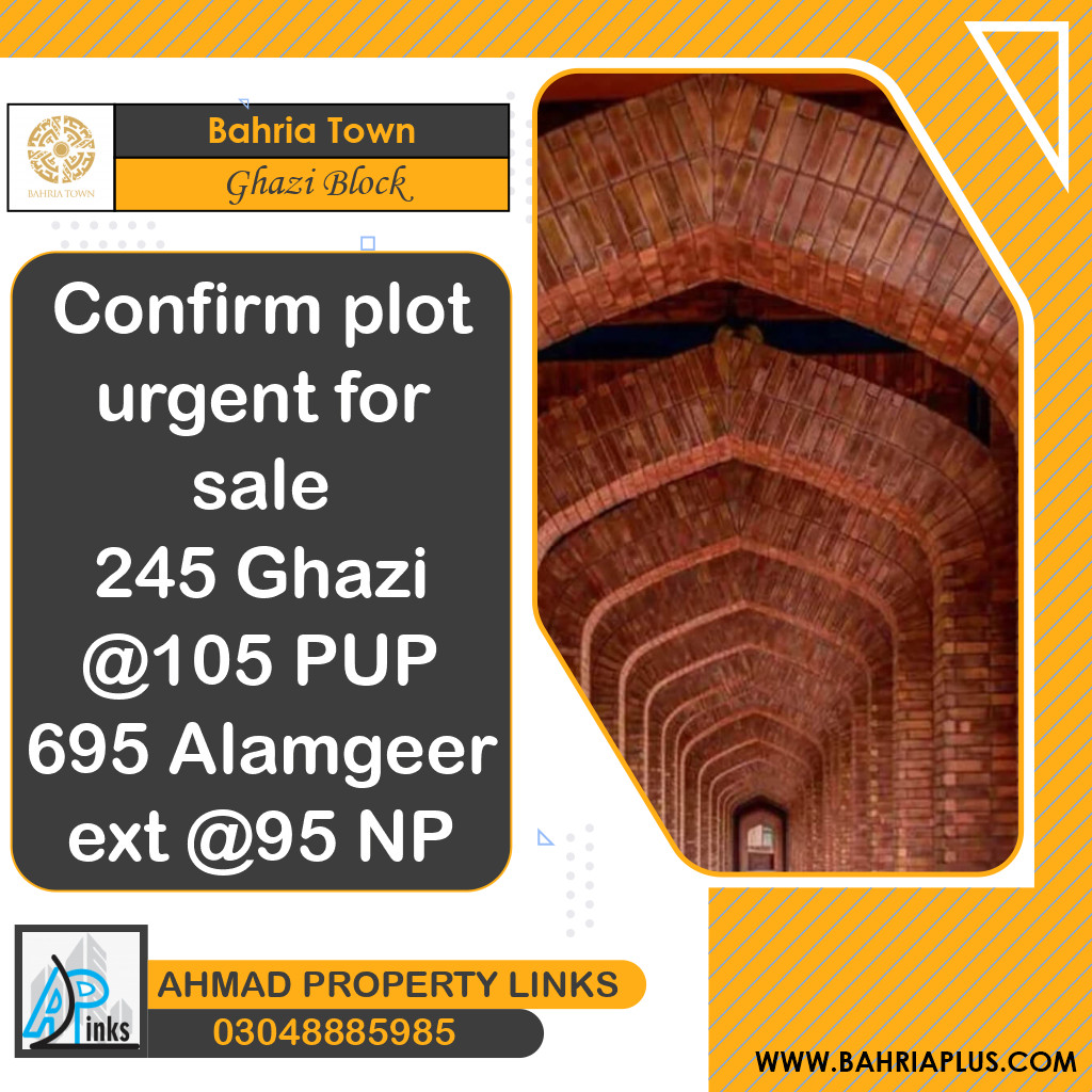 10 Marla Residential Plot for Sale in Sector F - Ghazi Block -  Bahria Town, Lahore - (BP-375410)