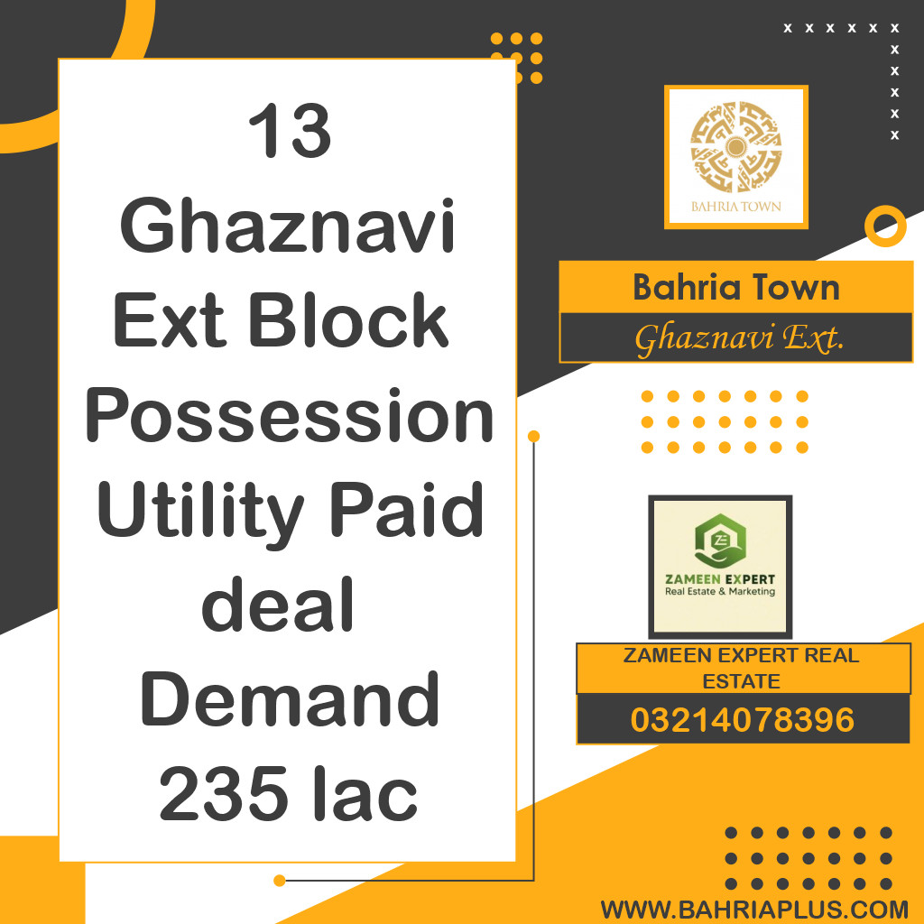 1 Kanal Residential Plot for Sale in Sector F - Ghaznavi Ext. Block -  Bahria Town, Lahore - (BP-375453)