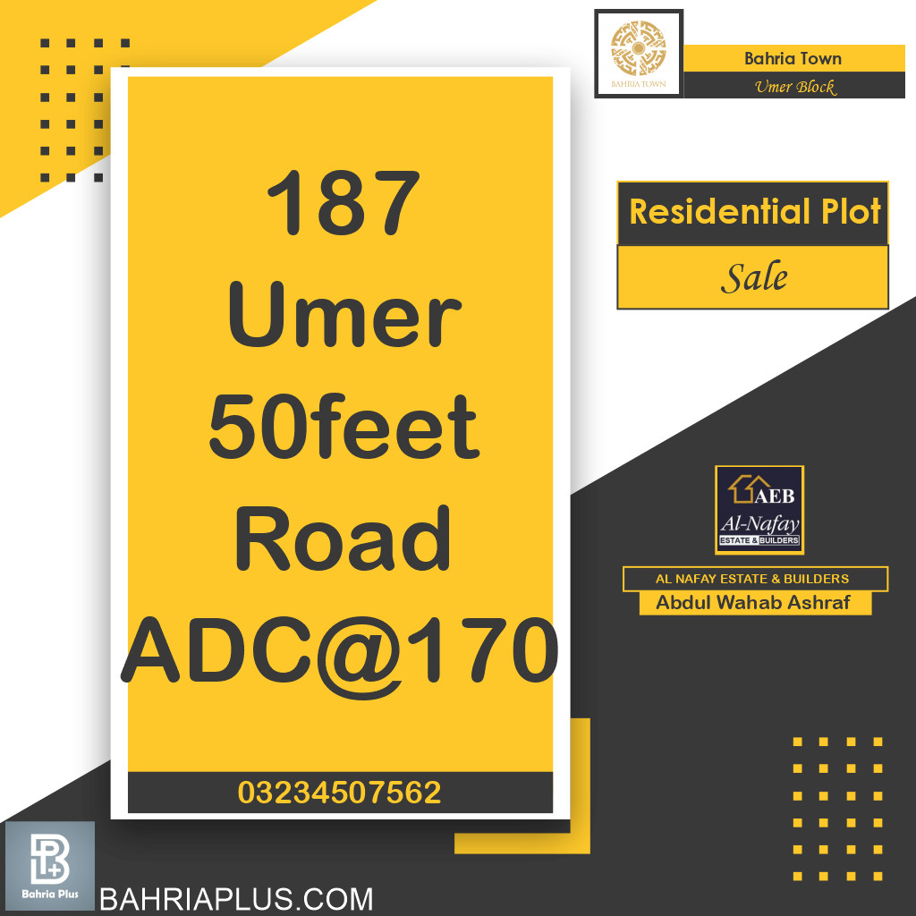 8 Marla Residential Plot for Sale in Sector B - Umer Block -  Bahria Town, Lahore - (BP-375487)