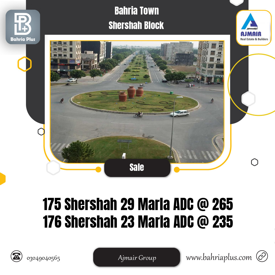 29 Marla Residential Plot for Sale in Sector F - Shershah Block -  Bahria Town, Lahore - (BP-376106)