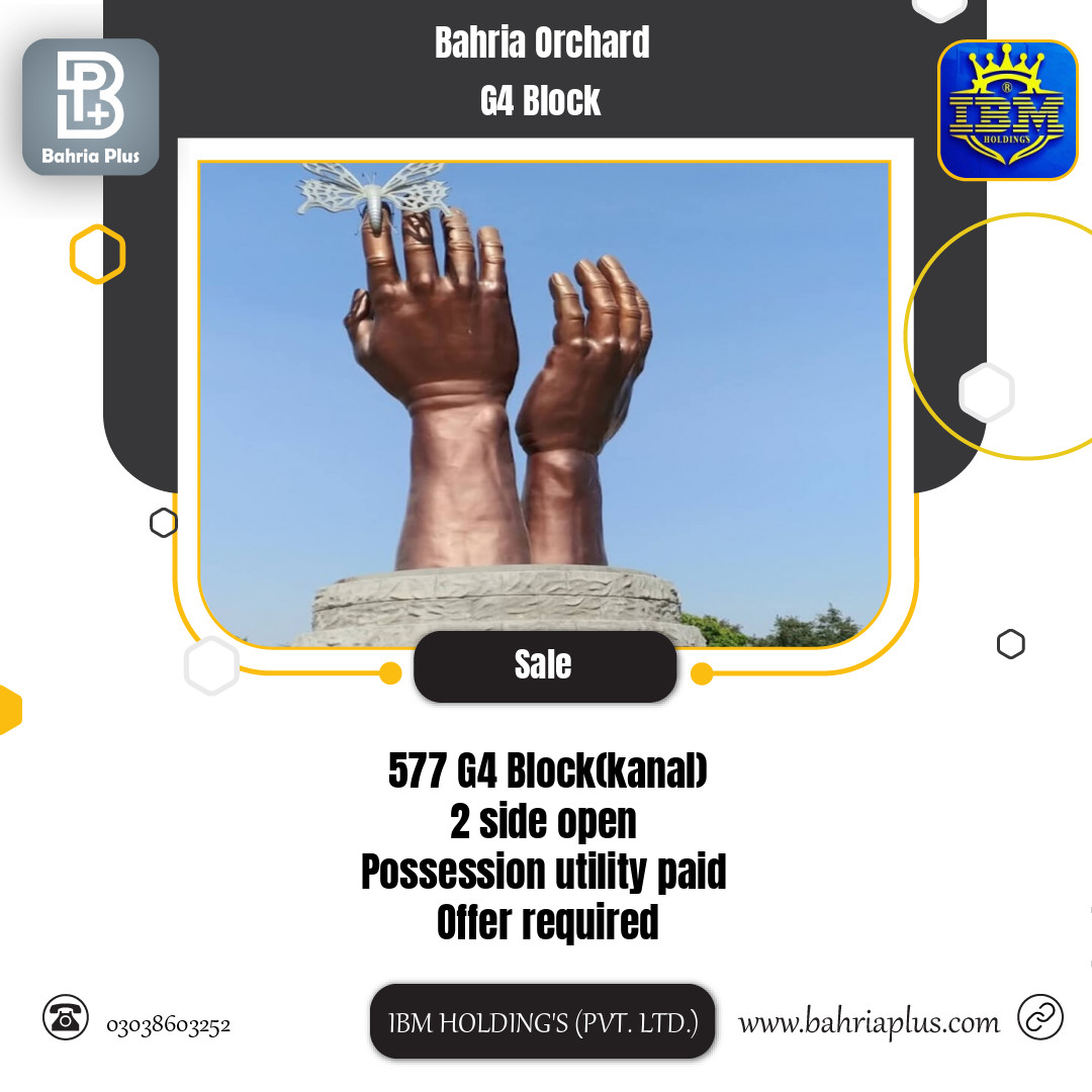1 Kanal Residential Plot for Sale in Phase 4 - G4 Block -  Bahria Orchard, Lahore - (BP-377098)