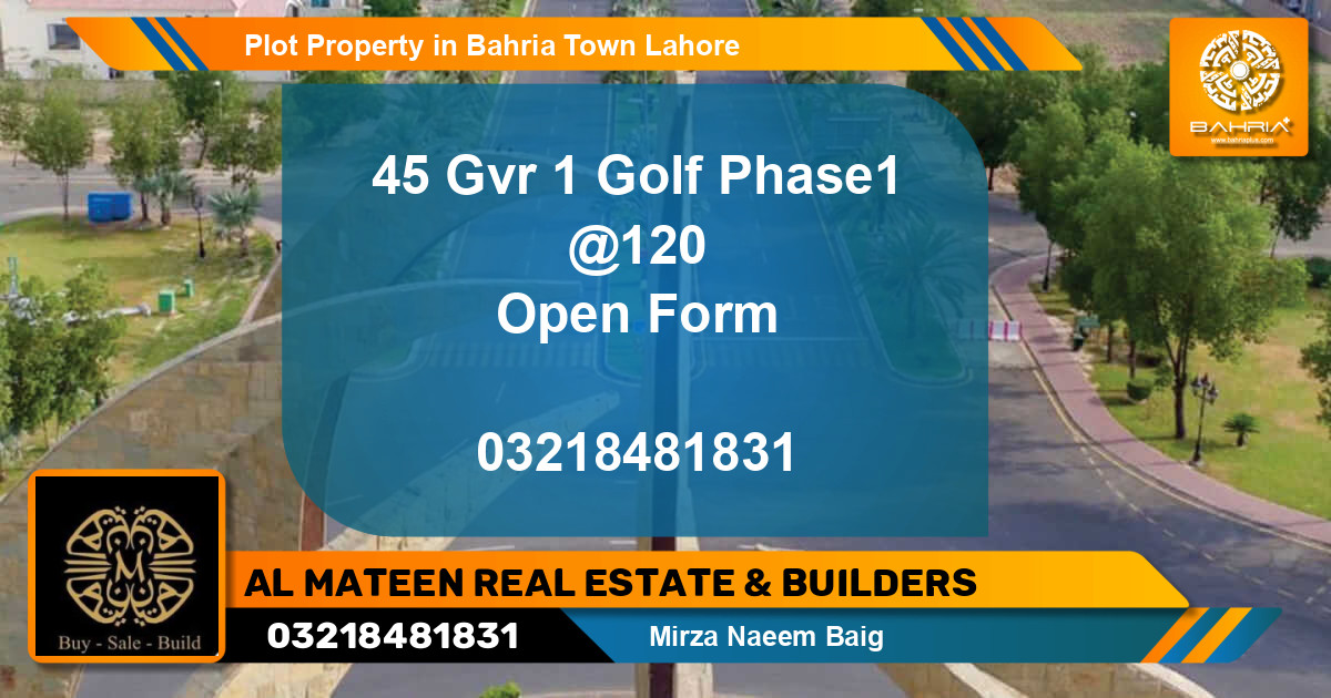 Residential Plot for Sale in Bahria Town, Lahore - (BP-37955)