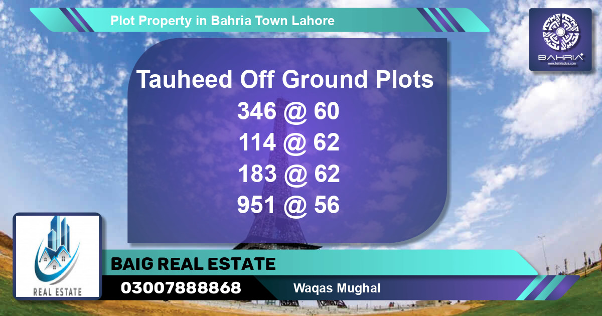 Residential Plot for Sale in Bahria Town, Lahore - (BP-37963)